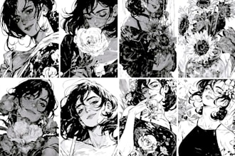 draw black and white illustrations