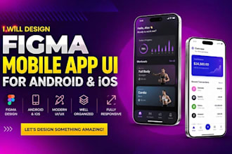 design mobile app UI UX in figma for ios and android