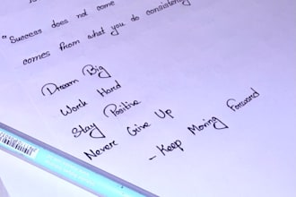 provide neat and professional handwritten work