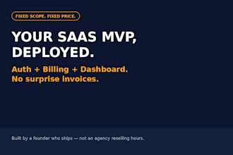 build your saas mvp with authentication, billing, and dashboard