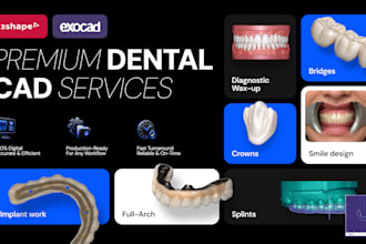 provide dental design services in exocad and 3shape