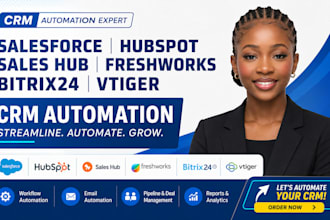 salesforce hubspot sales hub freshworks bitrix24 vtiger crm automation