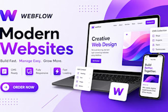 build a professional webflow website with cms