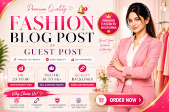 do high quality fashion blog backlinks and guest posts