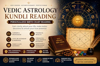 provide a personalized vedic astrology kundli and birth chart reading