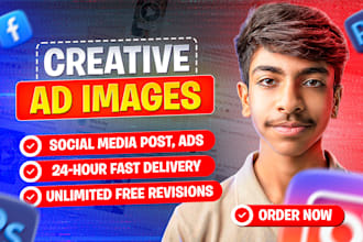 design instagram ads, facebook ads, social media posts, and meta ad creatives
