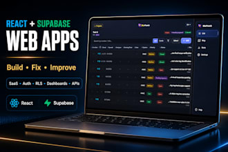 build or fix your react supabase web application