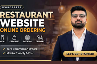 create restaurant website with online ordering and table booking system