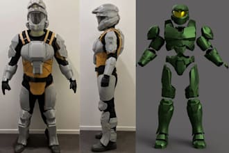 custom 3d cosplay creation cosplay armor helmet weapon stl file for 3d printing