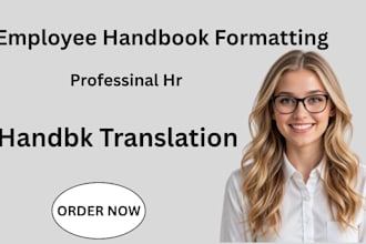 design employee handbook, edit employee handbook, company policy manuals