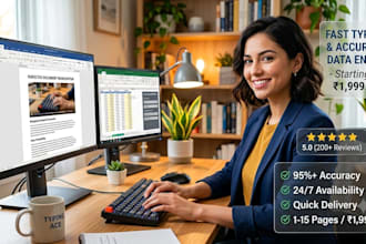 be your expert typist fast and accurate document typing