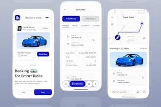 develop taxi booking app rideshare app carpooling app schoolbus app tracking app