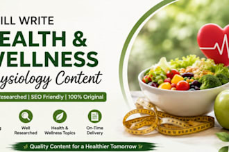 write health, medical, physiology and fitness content