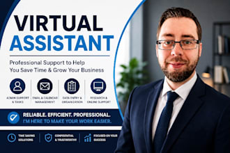 be your virtual assistant for admin, data entry and research