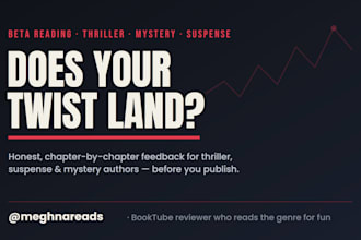 beta read your thriller or mystery novel chapter by chapter