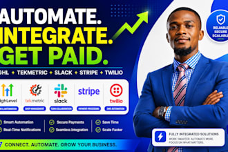 setup ghl tekmetric slack integration with stripe payment twilio SMS automation