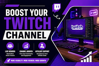boost twitch promotion, live viewers, affiliate channel growth