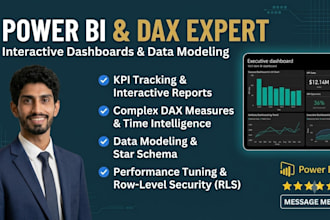 build interactive power bi dashboards, dax measures, and data models
