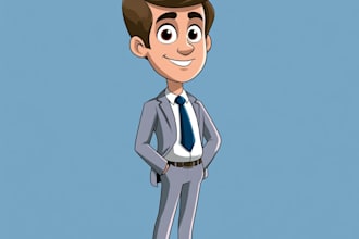 design a unique cartoon business mascot illustration for