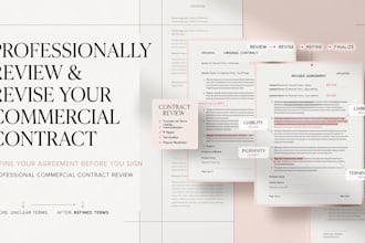 professionally review and revise your commercial contract