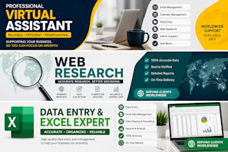 be your virtual assistant for data entry and administrative tasks