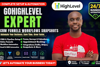 setup gohighlevel ai chatbot, workflow automation and appointment booking