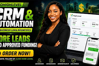 setup business loan marketing leads mca leads meta ads crm workflow automation