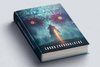 design a magical fantasy novel cover artwork