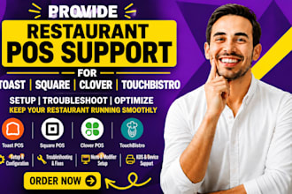 provide toast square clover and touchbistro pos support