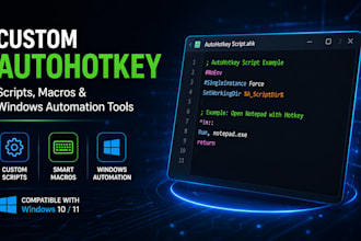 create custom autohotkey scripts, macros, and windows tools