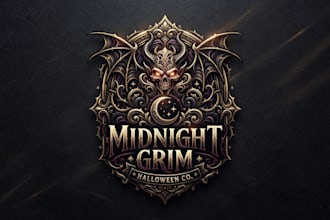 design a spooky halloween logo for your brand