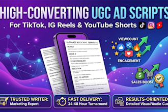 write high converting tiktok and reels ugc ad scripts for your product