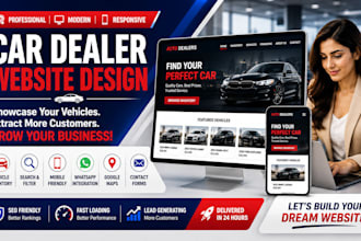 design responsive car dealer website in 24 hours