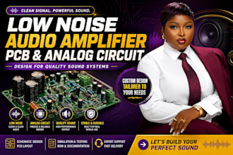 design low noise audio amplifier pcb and analog circuit for quality sound system