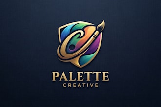 design a creative palette logo for your brand