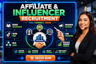 affiliate marketing, affiliate program, recruitment, influencer outreach, MLM