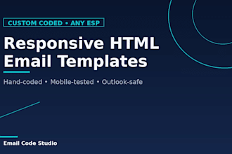 code a responsive HTML email template for any esp