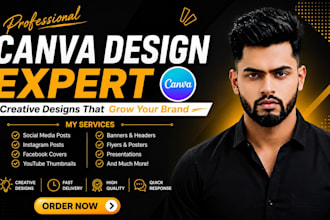 create professional canva designs for social media and business