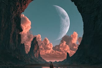 design a cinematic fantasy album cover art