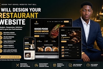 design cafe website, restaurant, bar, pub, lounge website