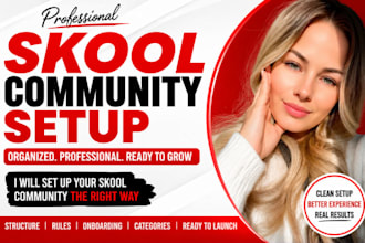 setup your skool community branding classroom calender and member onboarding