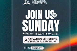 design modern church poster and christian event flyer