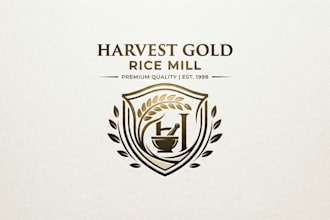 design a professional rice mill logo for your brand