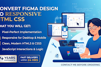 convert your figma design to responsive HTML CSS