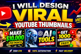 design eye catching youtube thumbnail, title and description