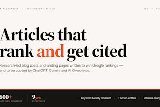 write content SEO optimized for google and ai