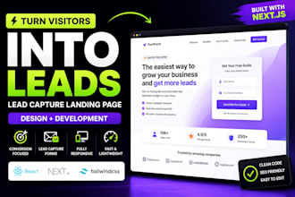 build a lead capture landing page with nextjs