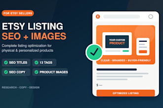 optimize etsy listings with SEO and product images