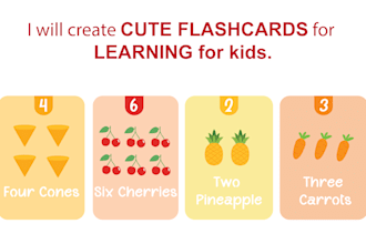 create cute flashcards for learning for kids