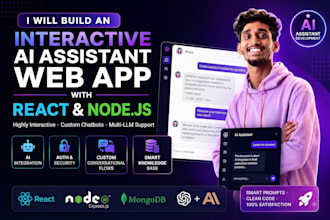 build a react web app with an ai assistant